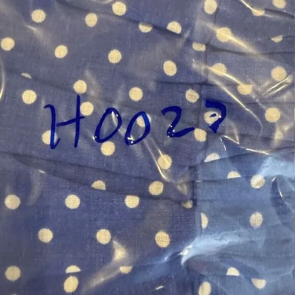 J. Crew 100% Linen Drawstring Mini Skirt Blue White Polkadot Pockets Size 8 - Picture 11 of 11